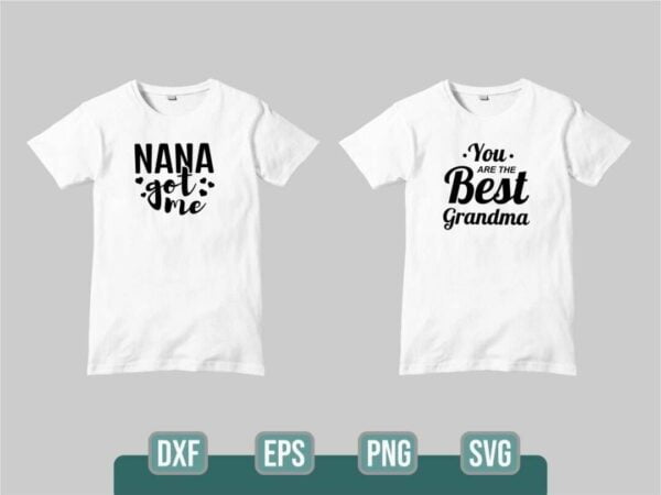 Grandma T shirt Design Bundle 1 Vectorency Grandma T-shirt Design SVG Bundle