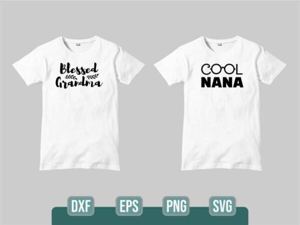 Grandma T shirt Design Bundle 2 Vectorency Grandma T-shirt Design SVG Bundle
