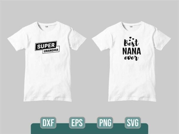Grandma T shirt Design Bundle 4 Vectorency Grandma T-shirt Design SVG Bundle