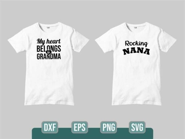 Grandma T shirt Design Bundle 6 Vectorency Grandma T-shirt Design SVG Bundle