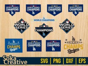 LA Dodgers Championship world series 2020 SVG Cut File Cricut