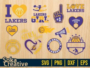 Lakers SVG Bundle Cut File
