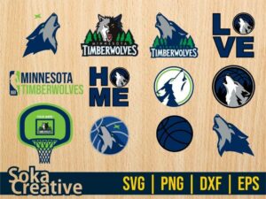 Minnesota Timberwolves SVG Bundle Cricut File