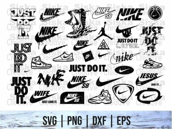 Nike Logo SVG Bundle nike drip nike jesus shoes