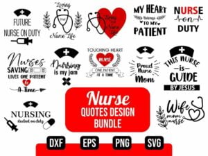 Nurse Design SVG Bundle Cricut File
