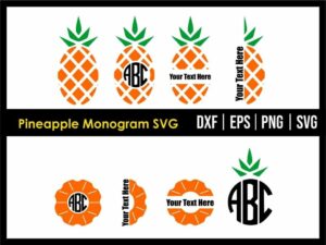 Pineapple Monogram SVG Cricut File