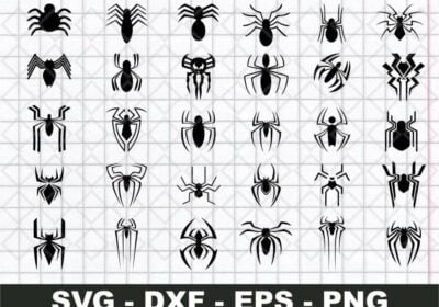 Spiderman Symbol SVG Bundle Cut File PNG Transparent