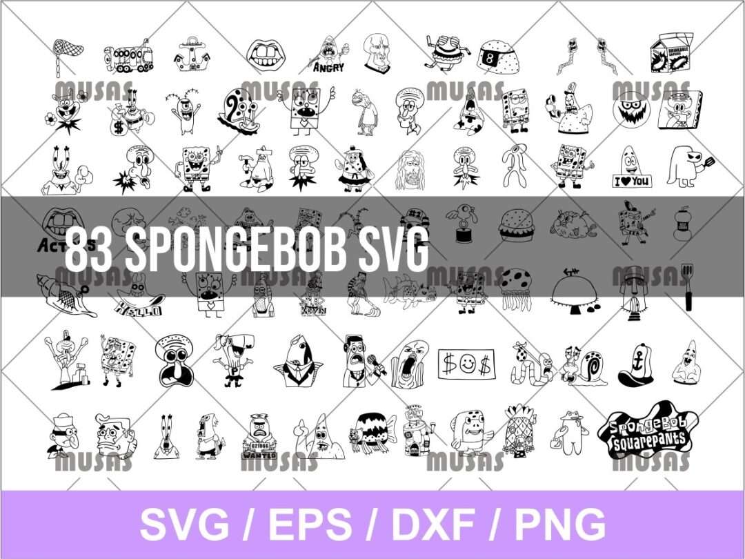 Spongebob Decal Svg