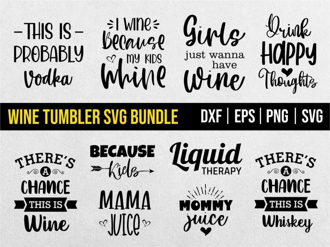Download Wine Tumbler Svg Bundle Vectorency