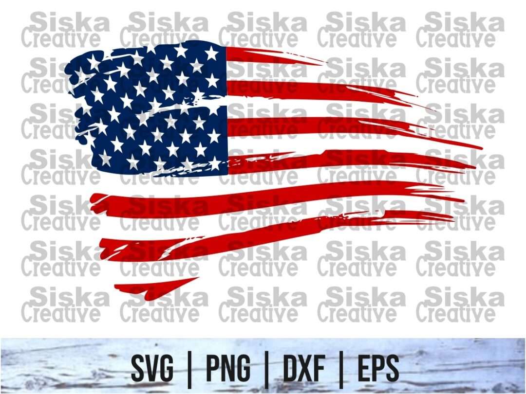 Distressed American Flag Svg Vectorency
