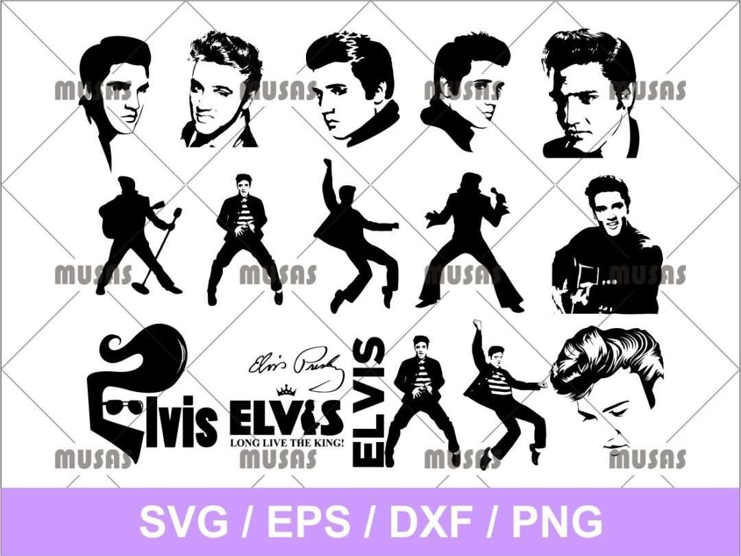 Download Elvis Presley Svg Bundle Vectorency