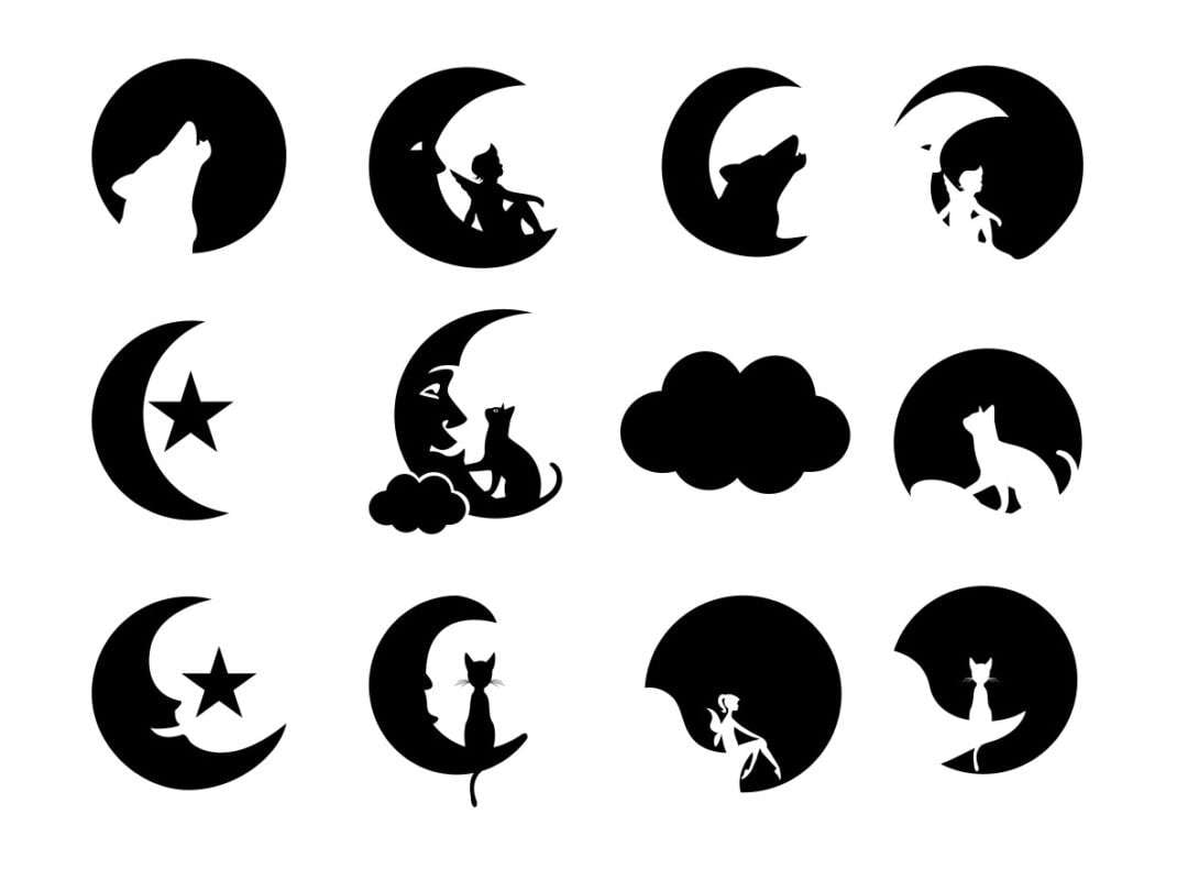 60 Moon SVG Bundle, Night moon svg, Moon dxf, Moon png, Moon eps, Moon  vector, Moon cut files, Moon phases svg, Full moon svg, Moon SVG