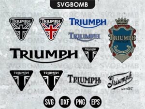 triumph svg bundle logo bikes vector
