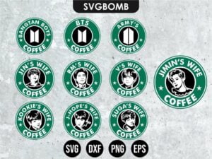 BTS Starbucks SVG Cricut Files