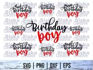 Birthday boy SVG Bundle Cricut File