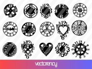 CNC Wall Disco Watches DXF SVG Laser Cut File