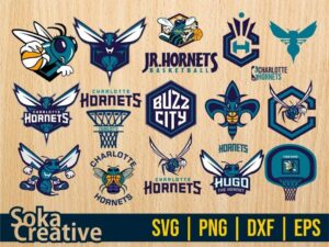 Charlotte Hornets Logo SVG Bundle Cut File