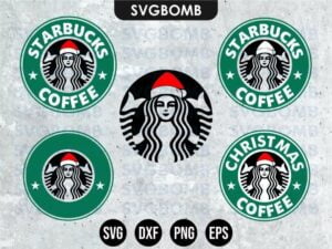 Christmas Starbuck Coffee SVG Cricut File Vector