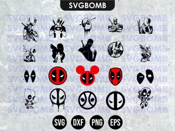 Deadpool SVG Vectorency Deadpool SVG Bundle