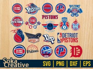 Detroit Pistons SVG Bundle Cut File