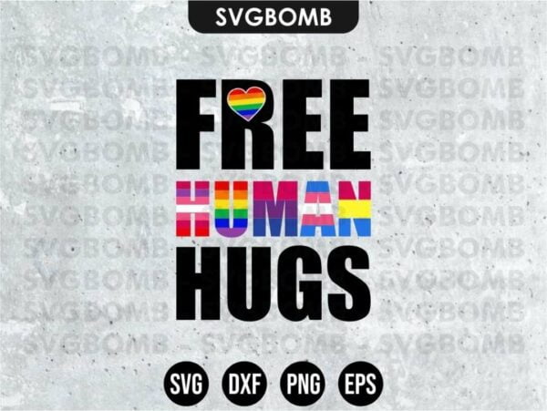 Free Human Hugs SVG Cricut File