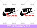 Hubby and Wifey Nike SVG