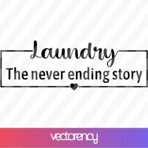 Laundry The Never Ending Story SVG Cut File PNG Transparent