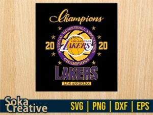 Los Angeles Lakers Champions 2020 Svg cricut file vector