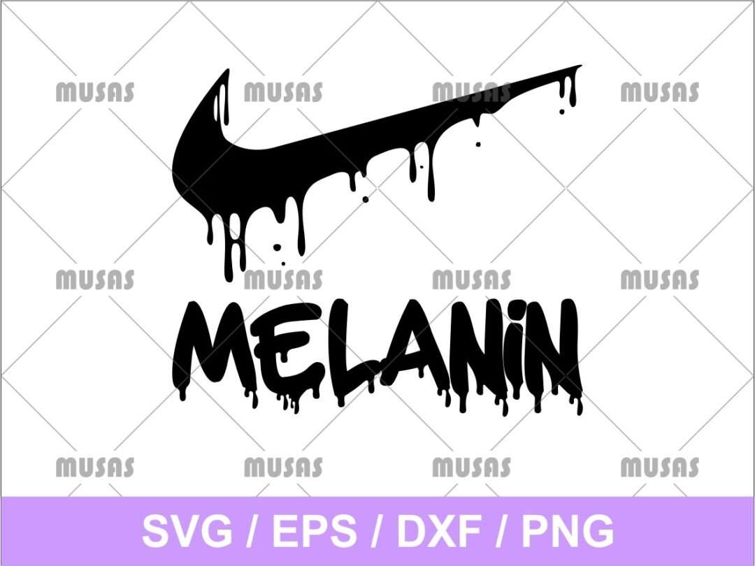 Melanin Nike Dripping Logo Svg Vectorency