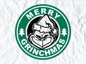 Merry Grinchmas Starbucks Logo SVG Cut File