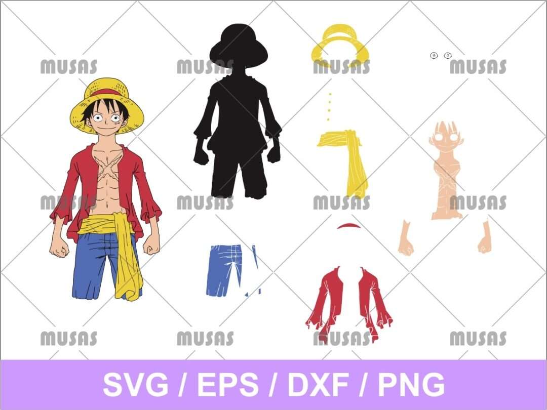 Download Monkey D Luffy One Piece Svg Easy Layered Vectorency