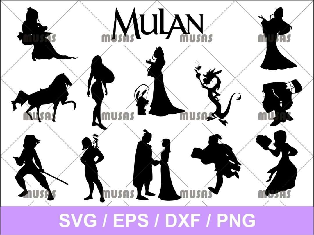 Download Mulan Silhouette Svg Bundle Vectorency