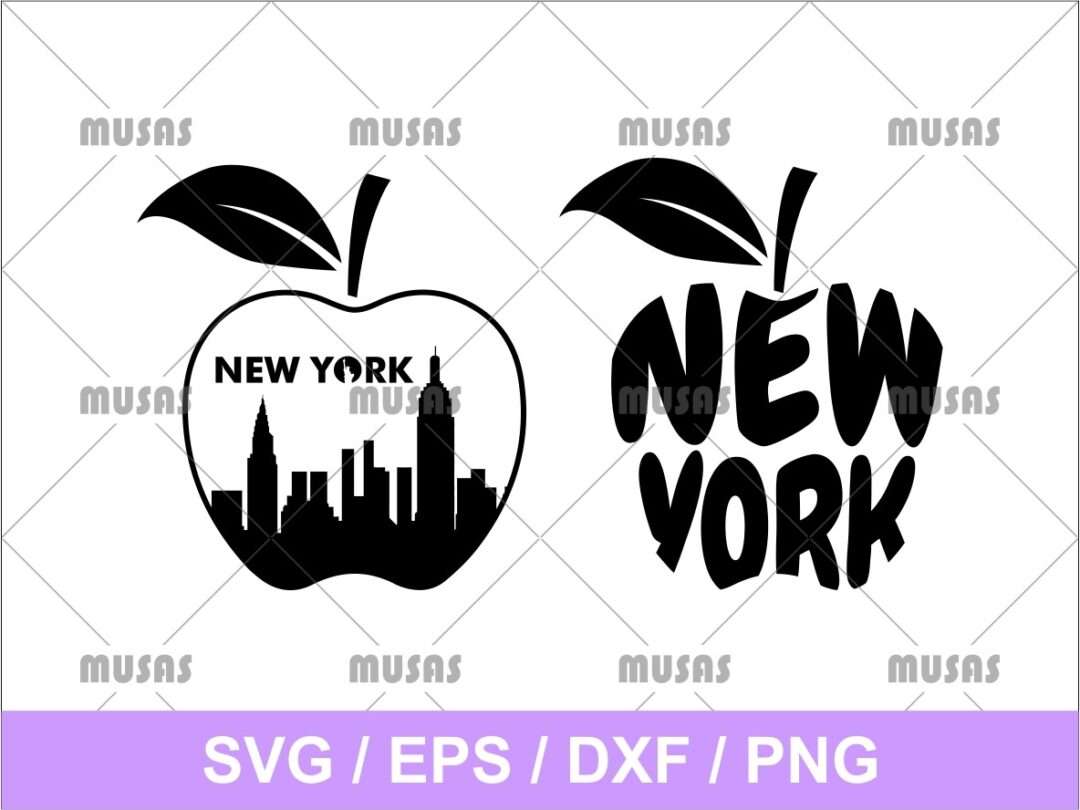 Download New York City Apple Svg Design Vectorency