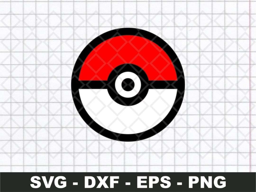 Pokeball SVG & PNG Pokemon SVG Cricut Cut File 