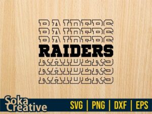 Raiders SVG Cricut Vector File