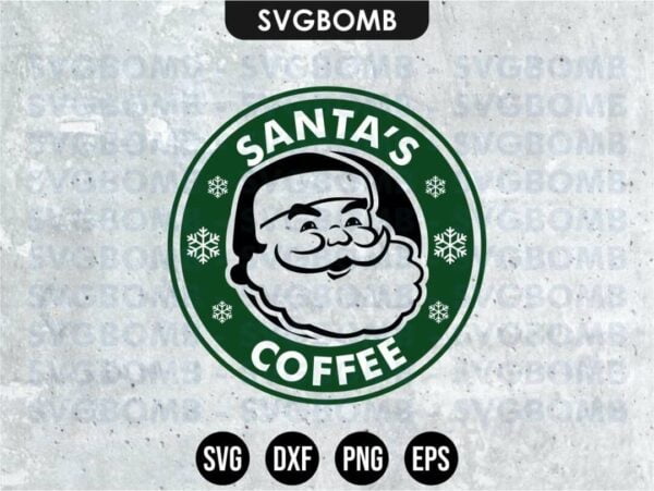 Santas Coffee Starbuck SVG Vectorency Santas Coffee Starbuck SVG