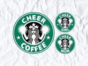 cheer Starbucks Logo SVG Cricut File Vector