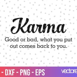 karma svg cricut file