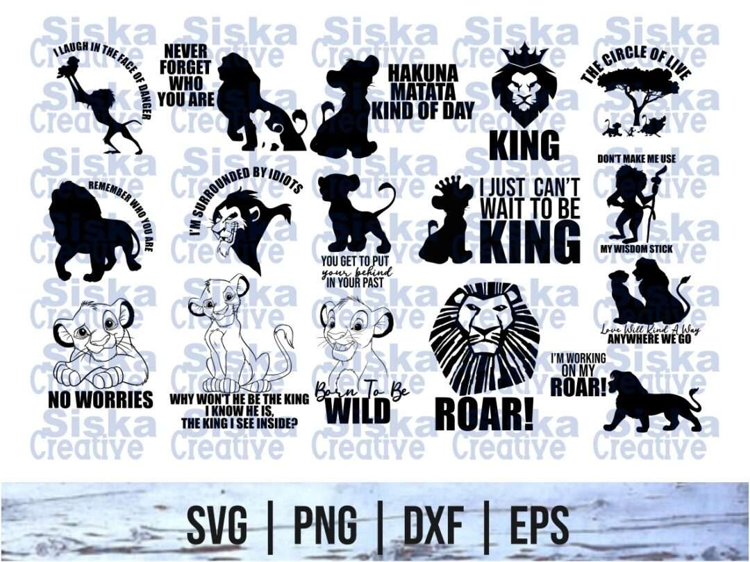 Lion King SVG With Quotes