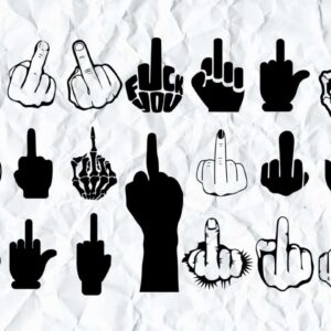 middle finger svg bundle cut file