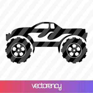 monster truck svg cricut file vector