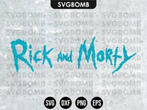 rick and morty logo svg cricut file vector