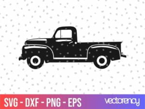 vintage farm truck svg vector file