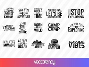Adventure & Travel SVG Bundle Cut File Vector