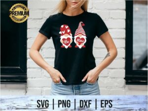 Be Mine SVG Valentine gnomes T-Shirt Design SVG