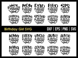 Birthday Girl SVG Bundle Cut File