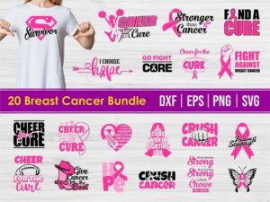 Breast Cancer SVG Bundle, Survivor Svg, Ribbon Svg cricut file