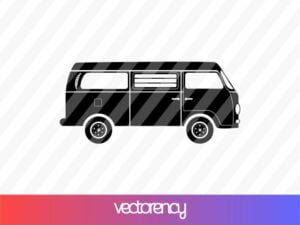 Camper Van Bus SVG Cricut File Vector