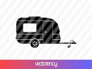 Caravan SVG Silhouette Cricut File Vector