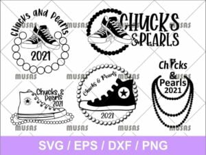 Chucks and Pearls SVG Bundle